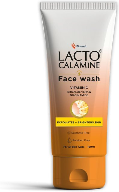 Lacto Calamine Gesichtswaschgel mit Vitamin C, Aloe Vera, Niacinamid, 100 ml - Bild 1