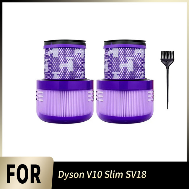 Dyson Ersatz-Zubehörset für V10 Slim SV18 Akku-Staubsauger mit waschbarem HEPA-Filter und Reinigungsbürste in Purple - Bild 1
