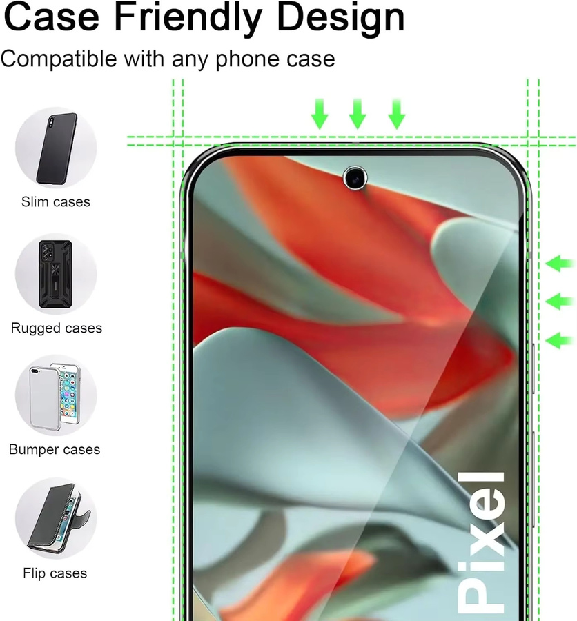2-in-1 Schutzfolien-Set aus gehärtetem Glas für Google Pixel 11 und Pixel 11 Pro XL inklusive Kameralinsen-Schutzfolie, transparent - Bild 5