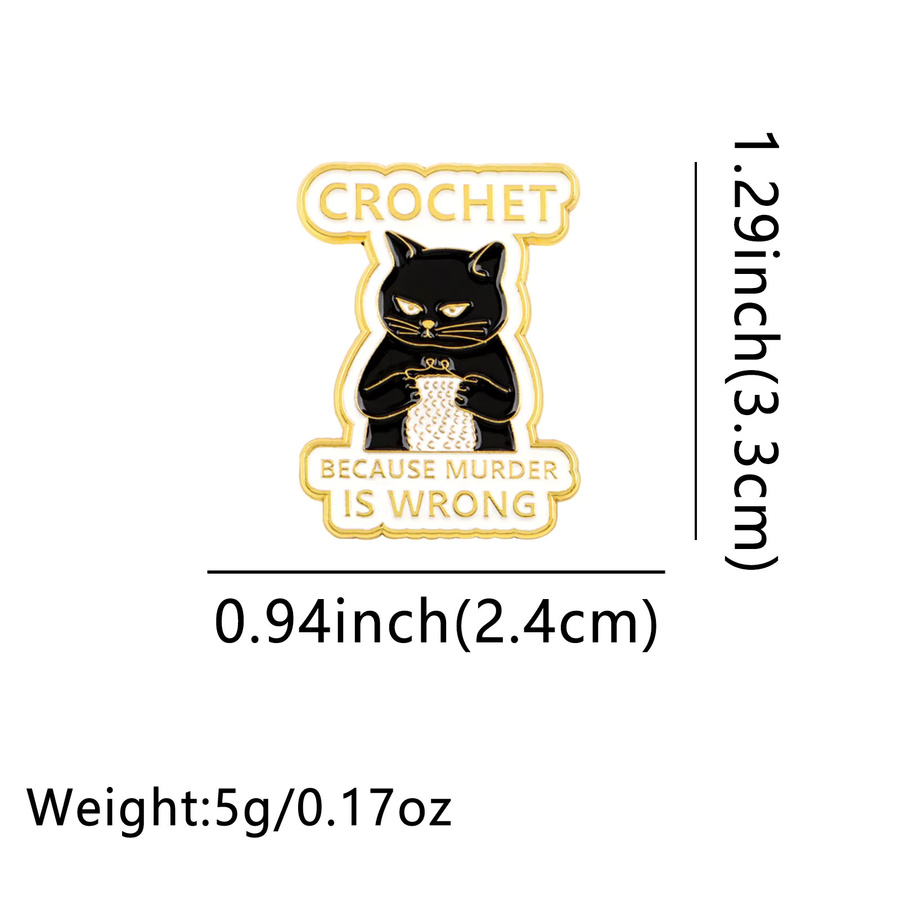 Ramulus Emaille-Anstecknadel, schwarze Katze, Unisex - Bild 3