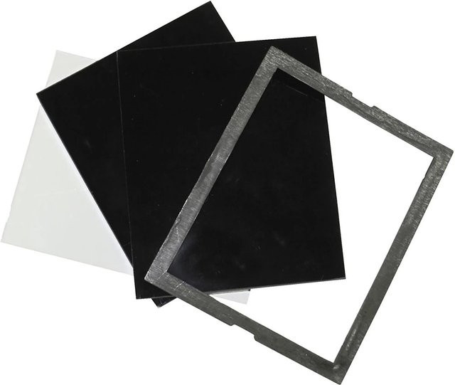 Güde Schutzglasset 4-teilig transparent und schwarz, B: 11 cm, T: 9 cm - Bild 1