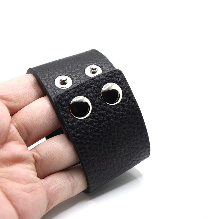 TOTABC Armband, Leder, Schwarz, Unisex - Bild 2