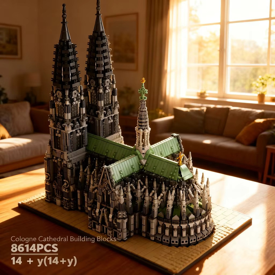 barweer Köln Kathedrale Gebäude, Architektur Display Modell, 8614 Teile, ab 14 Jahren - Bild 3