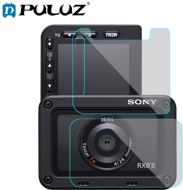 PULUZ Displayschutz-Set für Sony RX0 II Action Camera mit Frontobjektiv- und LCD-Display-Schutzfolie, transparent - Bild 1
