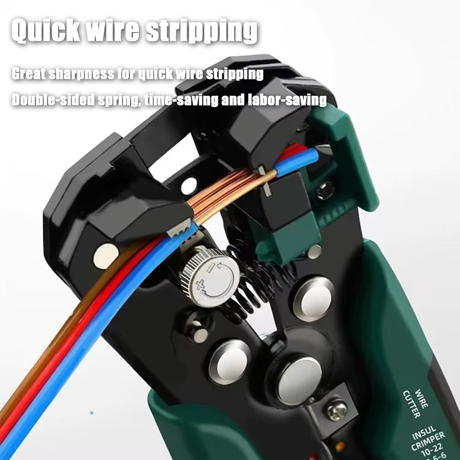 WOZOBUY Abisolierzange und Drahtcrimp-Werkzeugset mit Ratschen-Crimpzange für Elektriker-Reparaturen - Bild 2