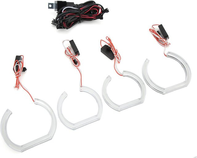 Koogeelife Auto LED Angel Eyes Kit Weiß für DTM Style Xenon Scheinwerfer passend für BMW E82 E88 E87 E81 (2008-2011) - Bild 1