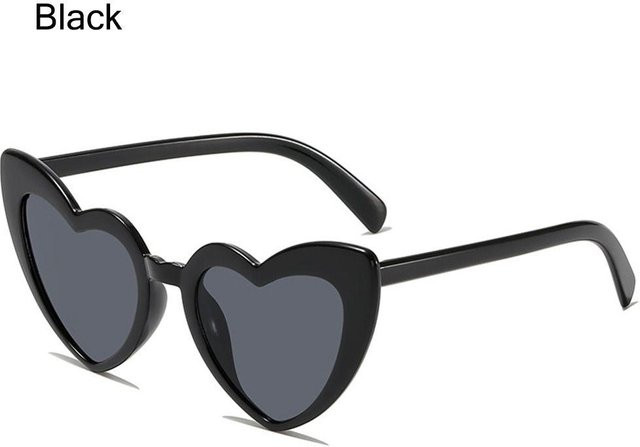 Yiran Health & Beauty Sonnenbrille, Herzform, Kunststoff, Vollrand, Damen, black - Bild 1