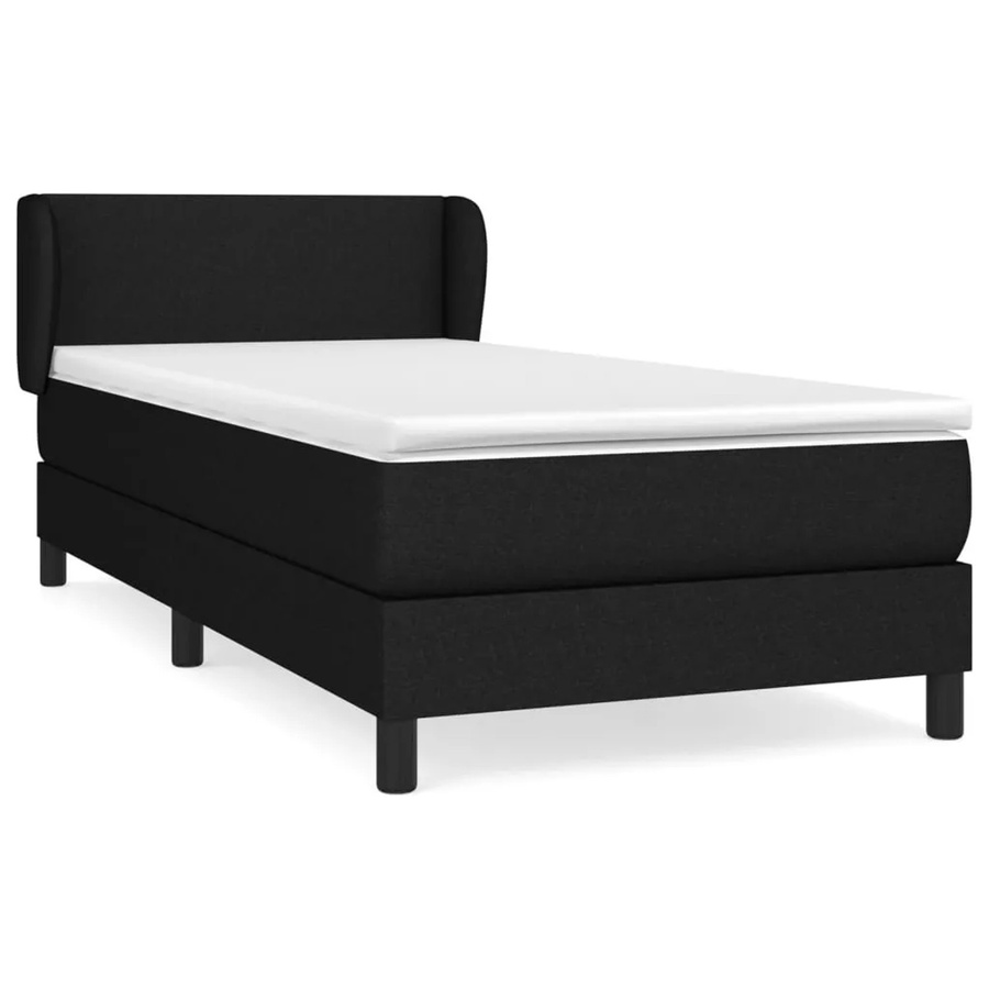 vidaXL Boxspringbett Hybrid mit Matratze und Taschenfederkern, Schwarz, B/T/H: 100 x 200 cm - Bild 2