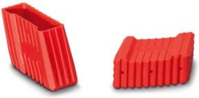 Euroline Leiterfuß PREMIUM 74 mm links, rot - Bild 1