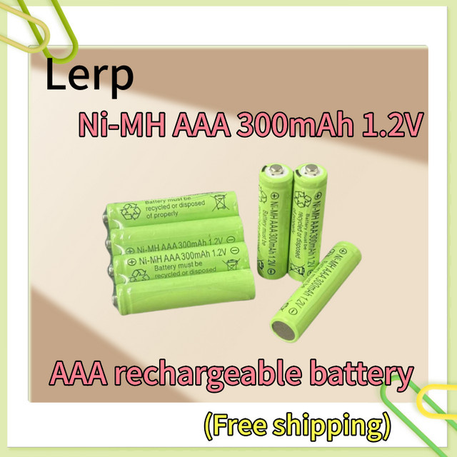 Lerp AAA Akku 1,2 V 300 mAh wiederaufladbare Batterie in Grün - Bild 1
