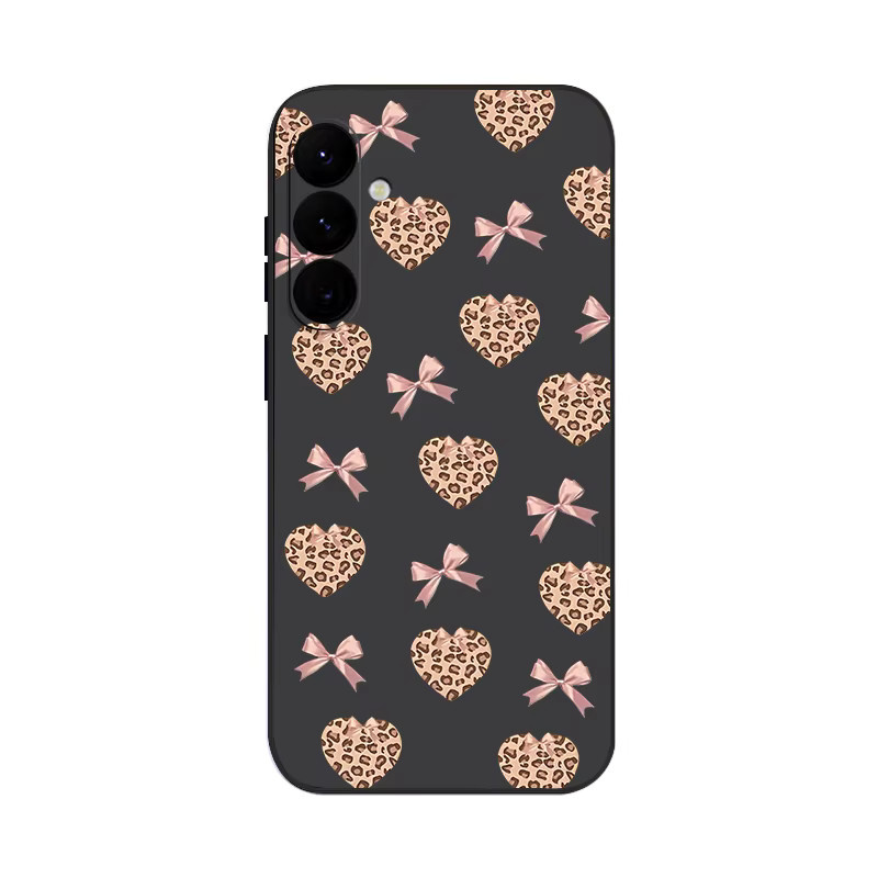 Handyhülle mit Leopardenmuster und Herzen für Samsung Galaxy S25 S24 S23 S22 Ultra Plus FE inklusive Soft Lanyard Cover in Beige, Weiß und Schwarz - Bild 6
