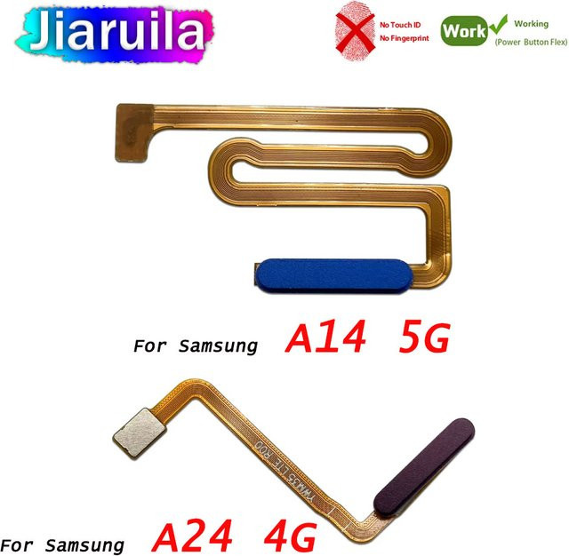 Fingerabdruckscanner Flexkabel für Samsung A14 5G und A24 4G in Blau - Bild 1