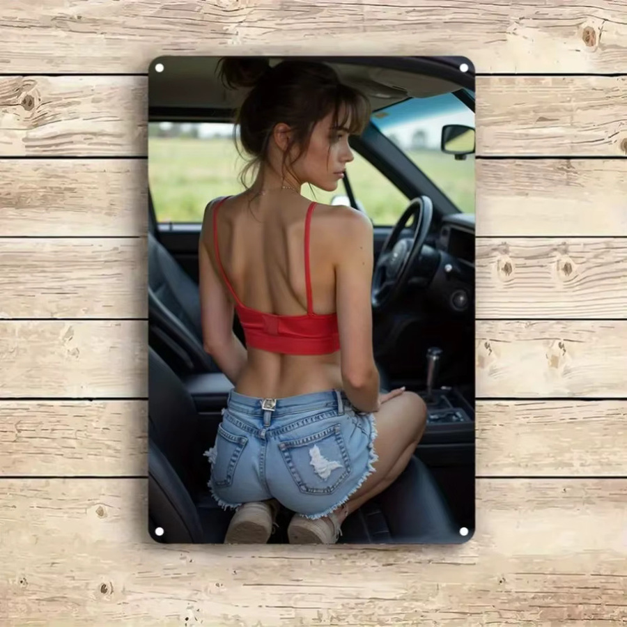 HELLOYOUNG Retro Vintage 2D Wandkunst aus Metall in Mehrfarbig, Abstraktes Design - Bild 4