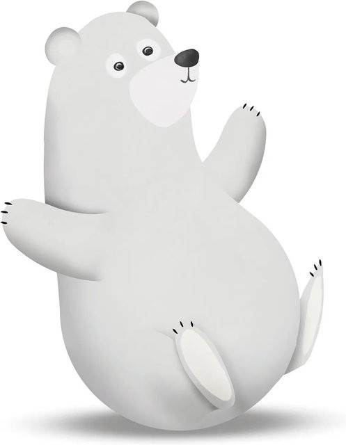 Komar Wandbild Cute Animal Polar Bear in Weiß, B: 40 cm, H: 50 cm - Bild 1