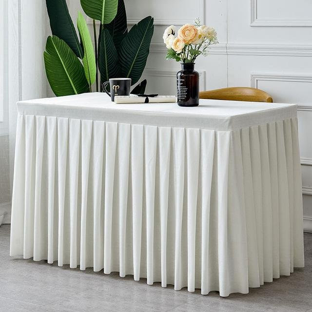 Samt Tischdecke von A Family Of Home Textiles, rechteckig, beige, B: 140 cm, H: 60 cm, T: 75 cm - Bild 1