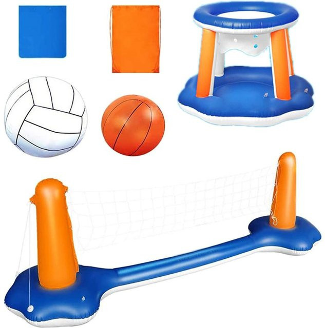 aimo Pool-Schwimmspielzeug Set Volleyball und Basketball Bunt - Bild 1