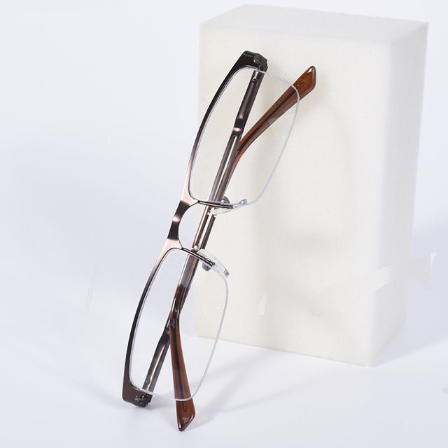 May Flower Lesebrille, Halbrand, Metall, rechteckig, braun, Herren - Bild 1