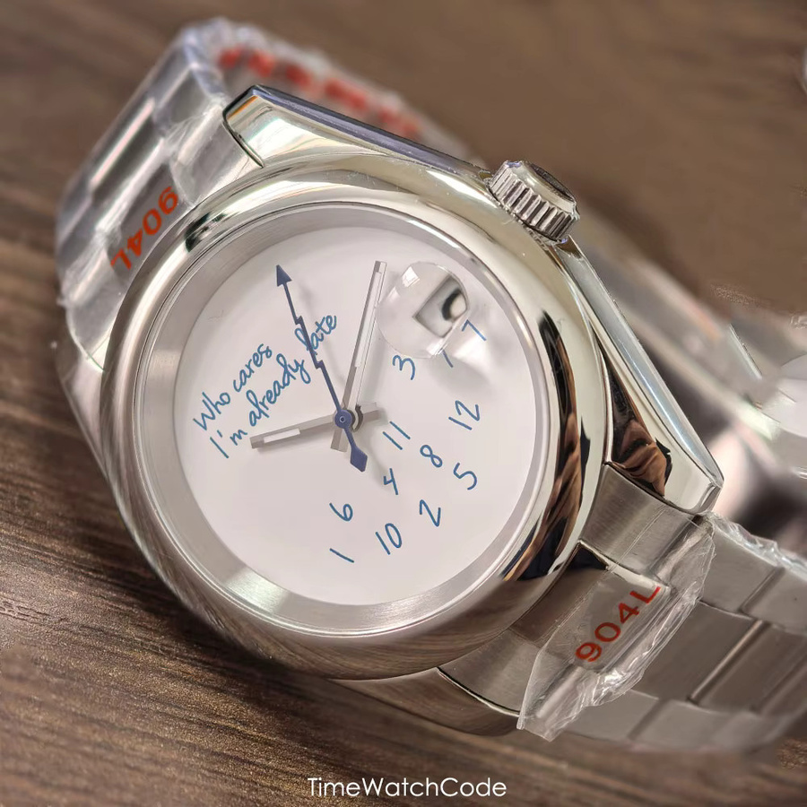 Tandorio Automatikuhr, Edelstahl, Weiß, 39 mm, Herren - Bild 2