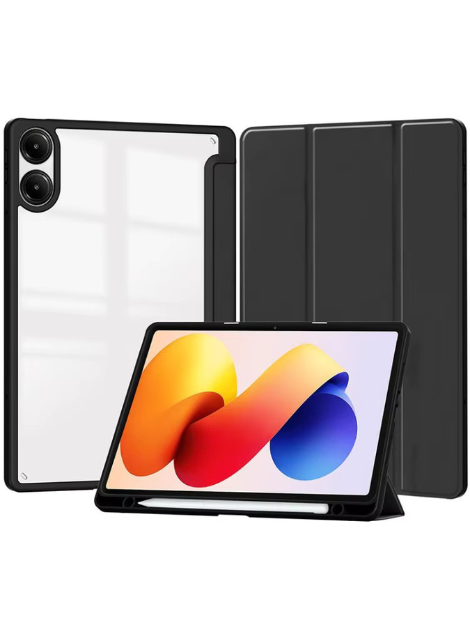 Xiaomi Poco Pad M1 Schutzhülle mit Stifthalter und magnetischem Klappständer in Pink oder Schwarz - Bild 6