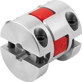 KIPP Elastomer-Klauenkupplung Gr. 48 aus Aluminium in Silber, D1: 38 mm, D2: 38 mm, L: 140 mm - Bild 1