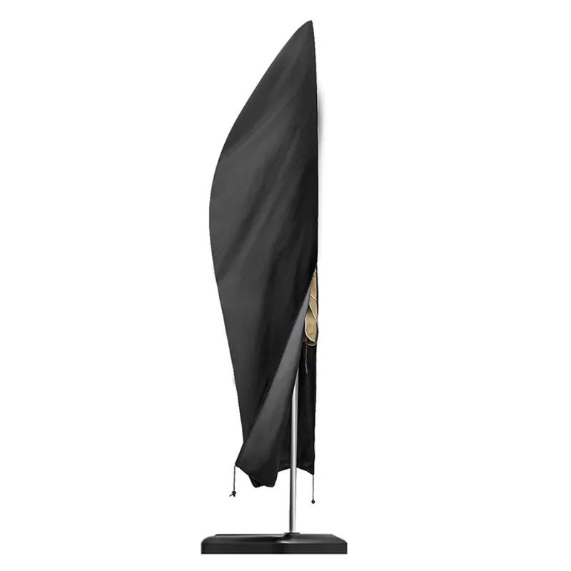 Wasserdichte Terrassenschirm-Abdeckung von Fishine aus 210D Oxford Polyester in Schwarz - Bild 3