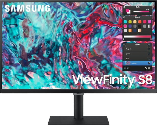 Samsung ViewFinity S80TB 27 Zoll 4K Ultra HD LED Monitor Schwarz (LS27B800TGUXEN) mit IPS-Panel, Thunderbolt, HDMI und Ethernet/LAN - Bild 1