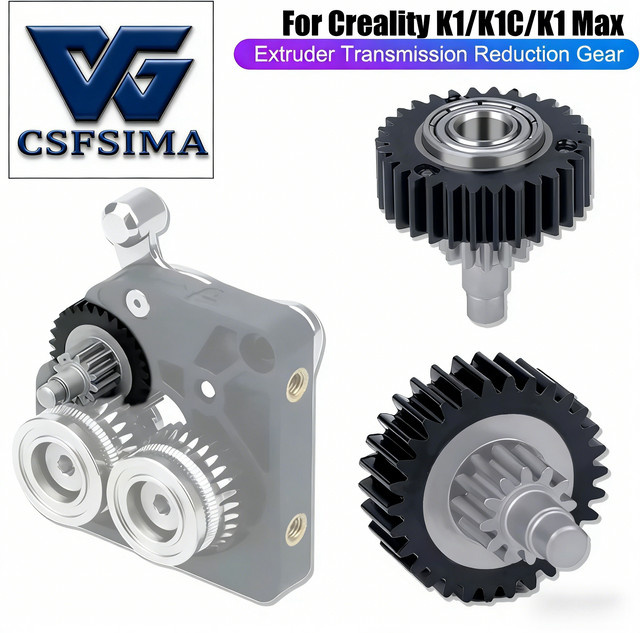 Creality Hochpräzises Extruder-Reduziergetriebe-Kit für K1C und K1 MAX FDM 3D-Drucker in Schwarz - Bild 1