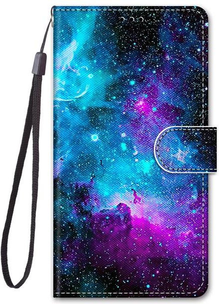 YiKELO Leder-Flip-Telefonhülle mit Blumenmuster und Kartenhalter für Samsung S5 S6 S7 S8 S9 S10 S20 FE Plus S10e in Multicolour - Bild 1