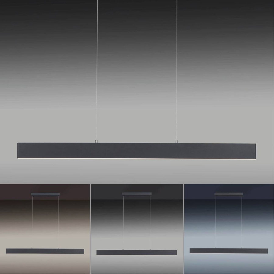 Paul Neuhaus LED-Pendelleuchte NILA 2548-13 in Anthrazit und Weiß, dimmbar mit Fernbedienung, B/H/T: 121 x 120 x 6 cm - Bild 2