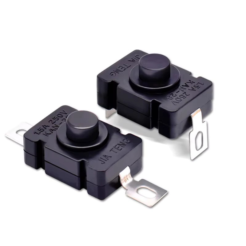 5 Stück KAN-28 SMD-Drucktastenschalter selbstsichernd, 1,5 A 250 V, Schwarz - Bild 3