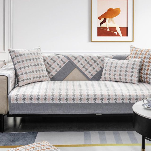 Yiran Furniture Sofabezug aus Chenille, quadratisch, rutschfest und waschbar, Mehrfarbig, B/T/H: 70 x 70 x 70 cm - Bild 1