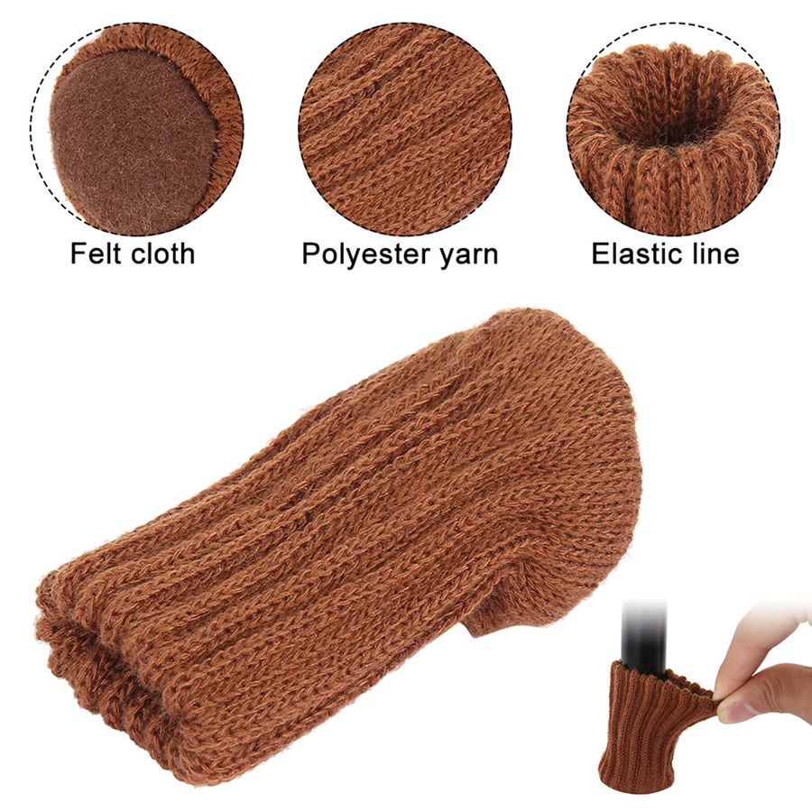 24 Stück Willstar Stuhlbeinabdeckungen in Schwarz, elastische Stuhlsocken als rutschfeste und geräuschreduzierende Bodenschoner für deine Möbel - Bild 3