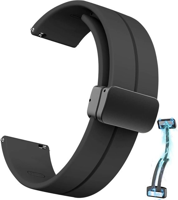 jansin Uhrenarmband Silikon, Schwarz, Unisex - Bild 1