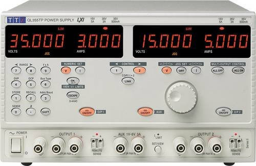 Aim TTi QL355TP SII Labornetzgerät mit 3 Ausgängen, einstellbar 0 - 35 V/DC und 0 - 3 A, 228 W, grau - Bild 1