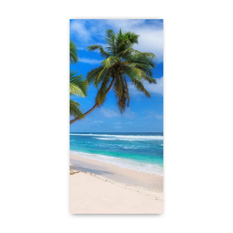 Walllux Duschrückwand Paradies Strand in Multicolour aus Alu-Verbund, 3 mm Stärke, B: 100 cm, H: 210 cm - Bild 2