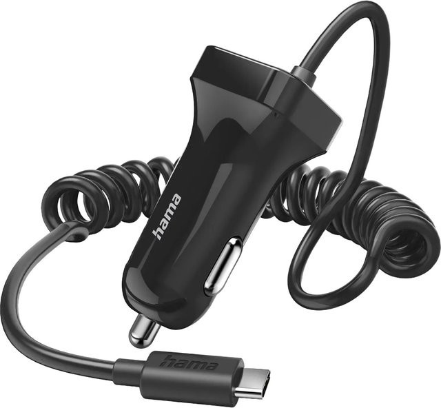 Hama Auto-Ladegerät mit USB-C-Anschluss 12 W in Schwarz - Bild 1