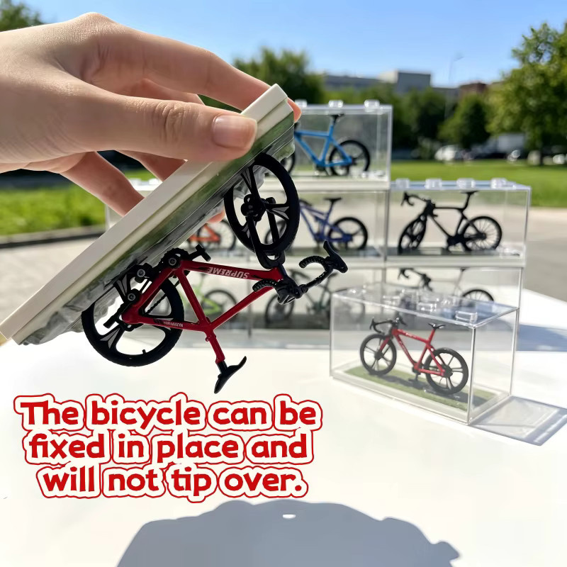 HRZPACT Spielzeug-Fahrradmodell aus Legierung, mit Displaybox und Sockel - Bild 2