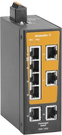 Weidmüller IE-SW-BLB-08-8GT-C Netzwerk Switch 10/100/1000MBit/s Schwarz - Bild 1