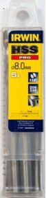 Irwin HSS Metallbohrer Twist Drill in Silber, Durchmesser: 8,0 mm, Länge: 117 mm, Tiefe: 75 mm - Bild 1