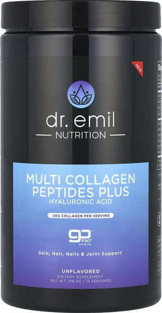 DR. Emil Nutrition Multi-Kollagen-Peptide mit Hyaluronsäure, 316,5 g - Bild 1