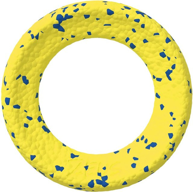 Zeus Nitro Ring Hundespielzeug aus Naturgummi Gelb-Blau - Bild 1