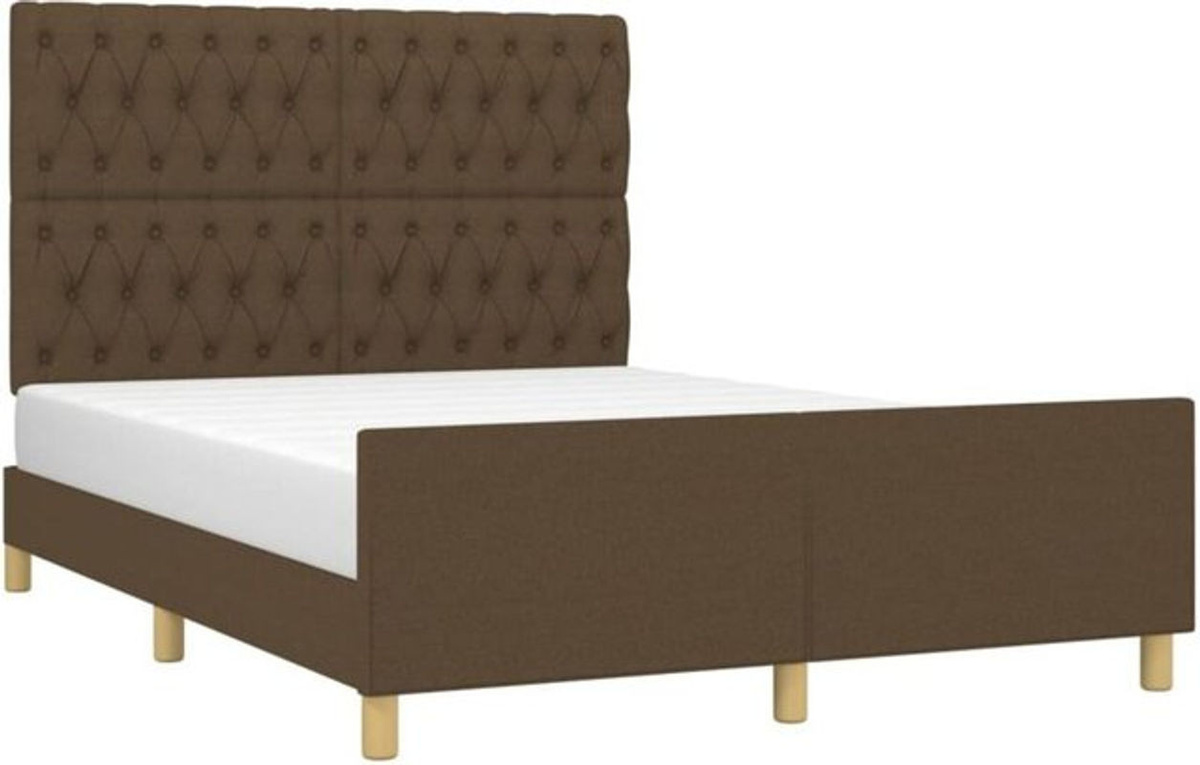 Polsterbett vidaxl in Braun aus Stoff und Holzwerkstoff, B/T/H: 140 x 200 cm, ohne Matratze - Bild 1