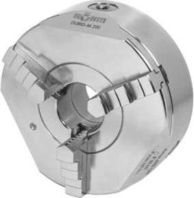 Röhm Dreibacken-Drehfutter aus Stahl mit zylindrischer Zentrieraufnahme nach DIN 702-4, Außen-Durchmesser A: 80 mm, Farbe: Silber - Bild 1