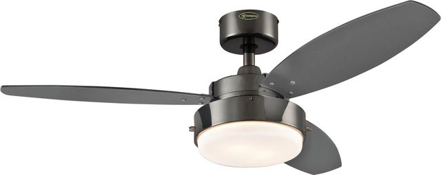 WESTINGHOUSE Deckenventilator Alloy in Gun Metal mit LED Beleuchtung und Zugkette, Durchmesser: 107 cm - Bild 1
