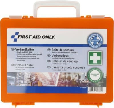 First Aid Only Mobiler Erste-Hilfe-Kasten nach DIN 13157, orange, B/T/H: 26,7 x 9,4 x 20,9 cm - Bild 1