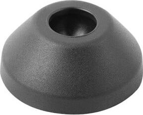 KIPP Teller Form A aus Thermoplast in Schwarz mit Durchmesser 5,9 cm - Bild 1