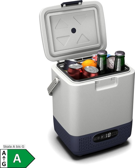 Klarstein SwiftFrost Kompressor Kühlbox mit LED-Display in Weiß und Grau, 12 Liter, 12V/230V, bis -20 °C - Bild 1