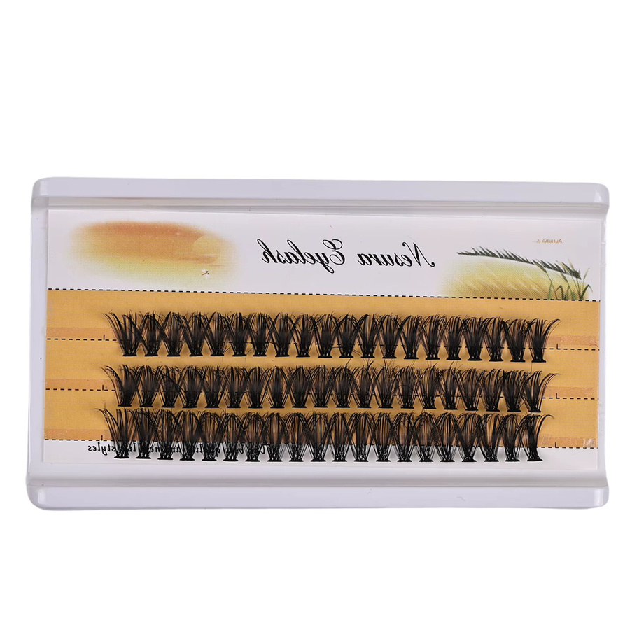 JIEFUXIN Wimpernbüschel, D-Curl, 60 Stück, Natürlicher Look - Bild 2