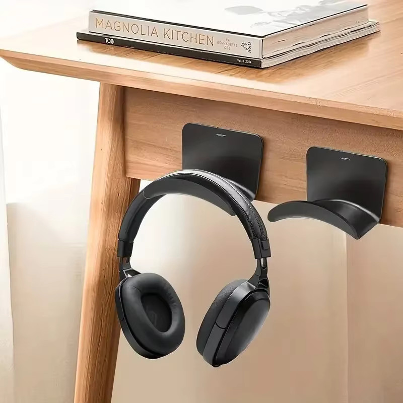 Universal Wand Kopfhörer Ständer und Gaming Controller Halter für Headset und Display Rack, Unter Schreibtisch Aufhänger Haken in Schwarz oder Weiß - Bild 4