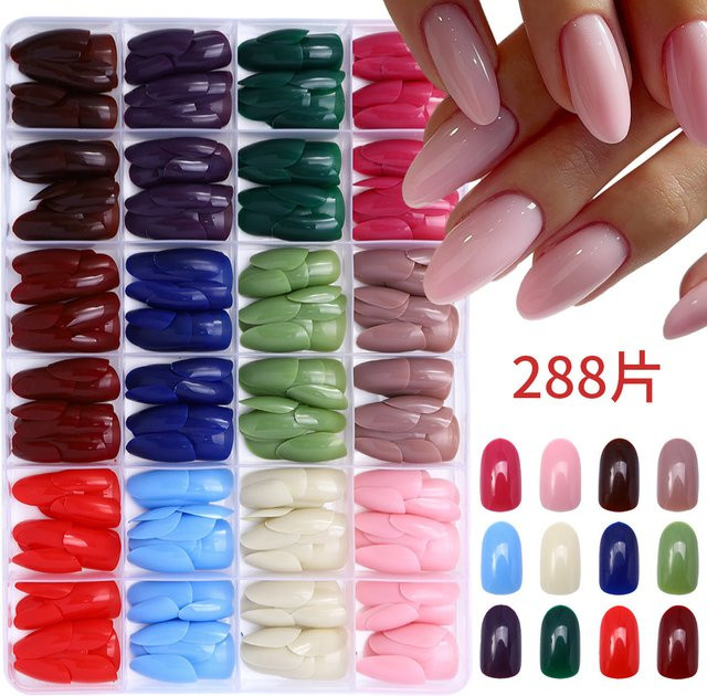 YADORNOS Set mit künstlichen Nägeln, 288-teilig, 12 Farben, Unisex - Bild 1